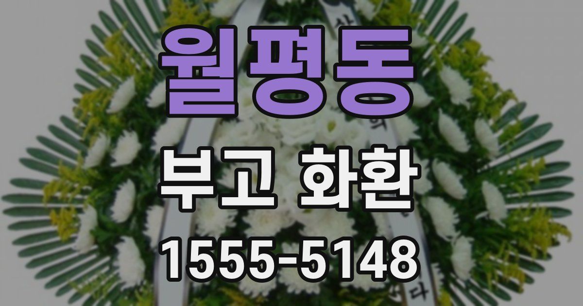 월평동 부고 화환