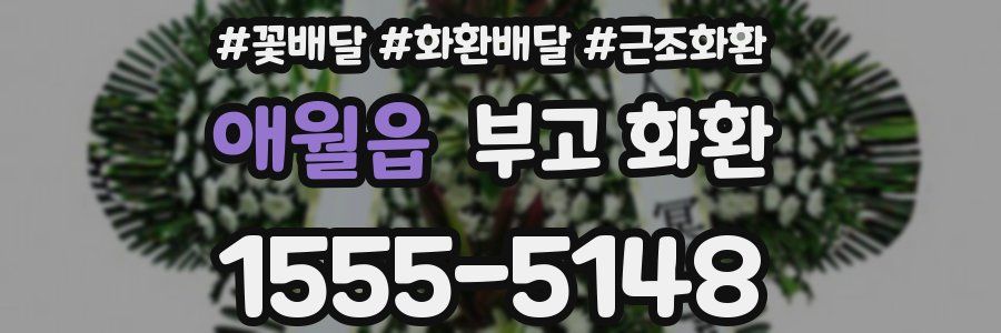 애월읍 부고 화환