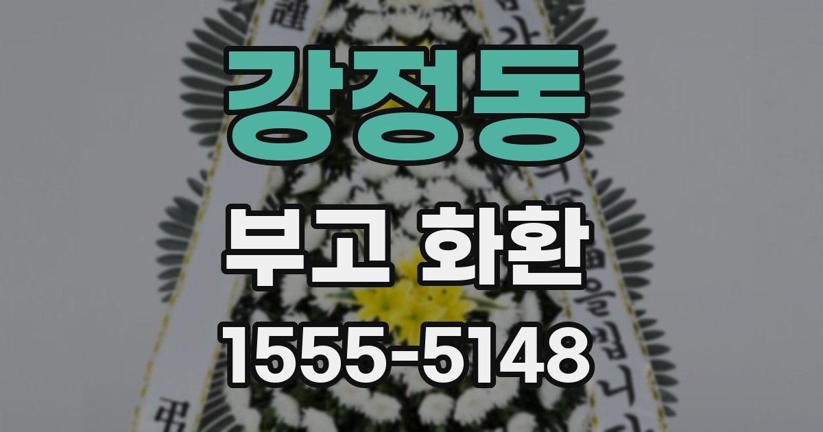 강정동 부고 화환