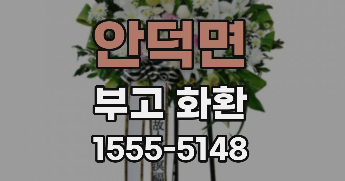 안덕면 부고 화환