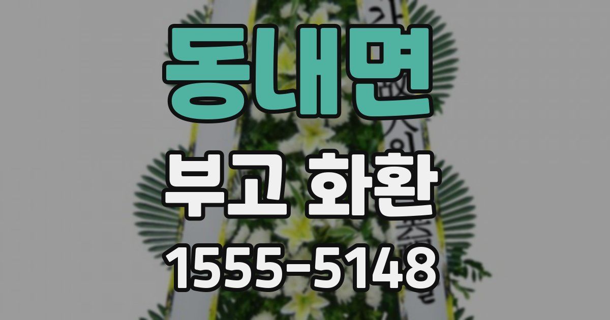 동내면 부고 화환