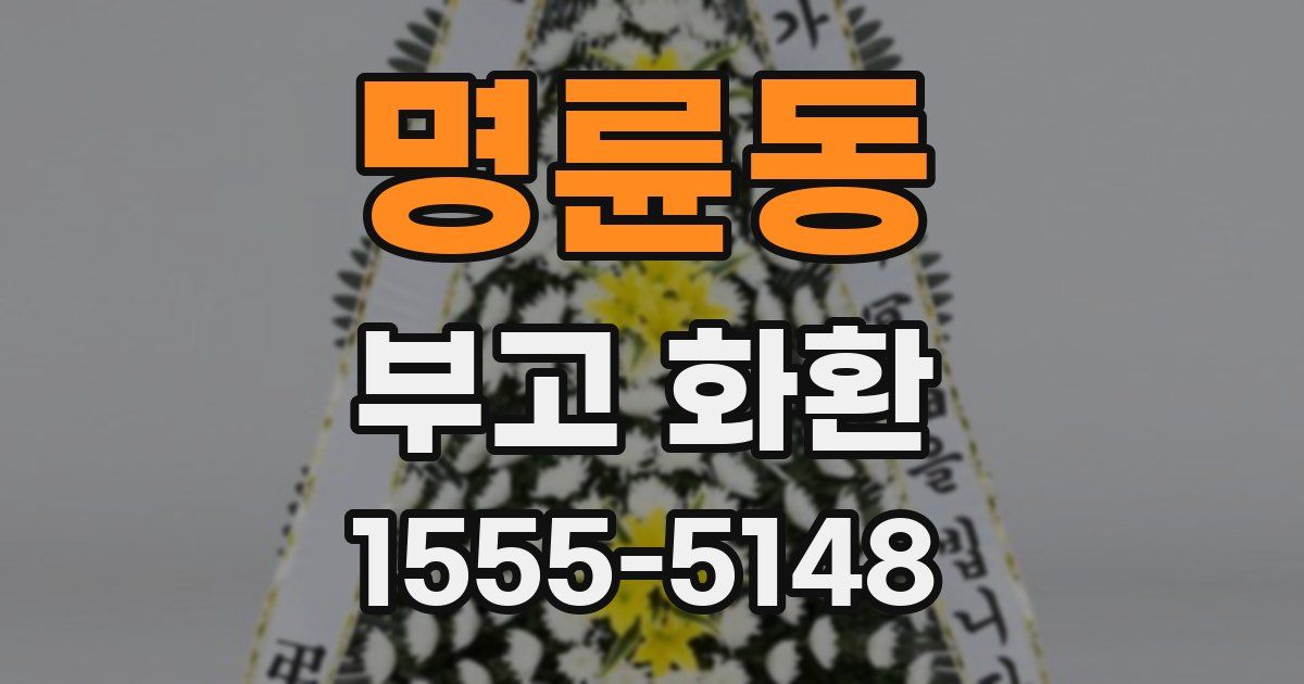 명륜동 부고 화환