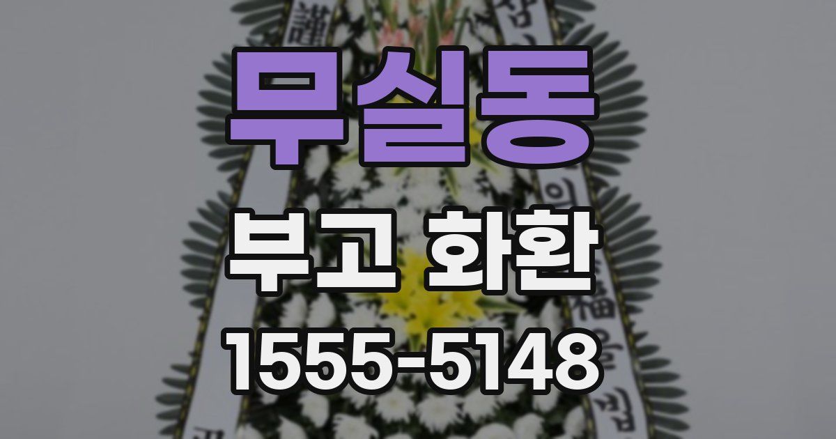 무실동 부고 화환