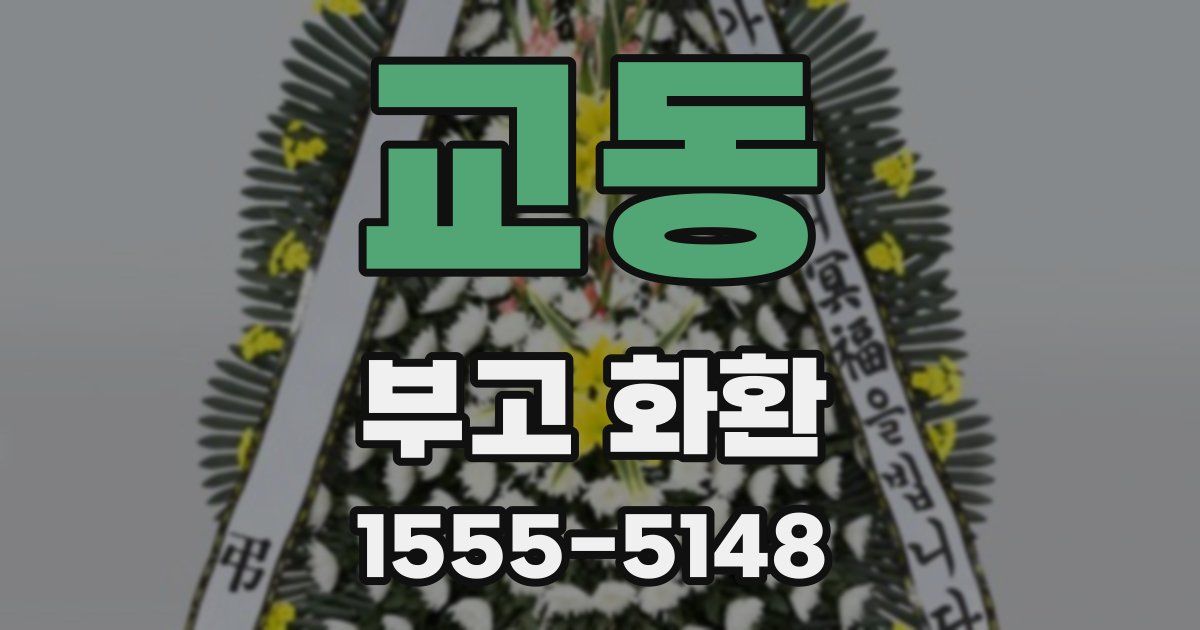 교동 부고 화환