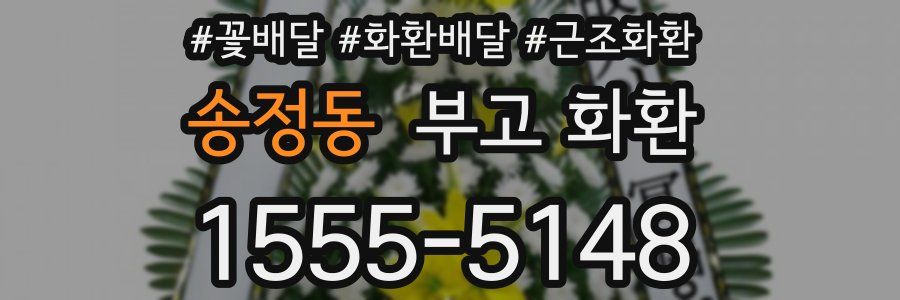 송정동 부고 화환
