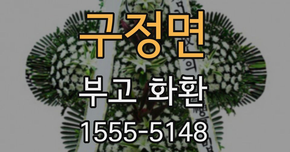 구정면 부고 화환