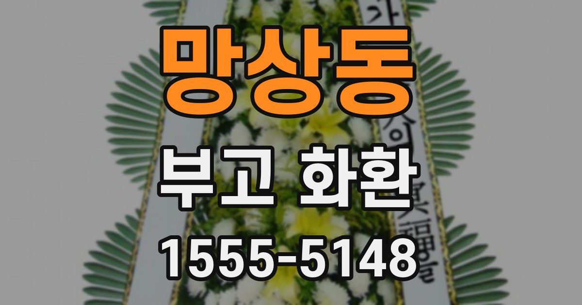 망상동 부고 화환