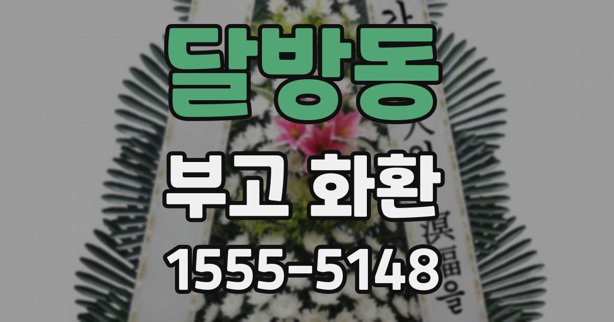 달방동 부고 화환