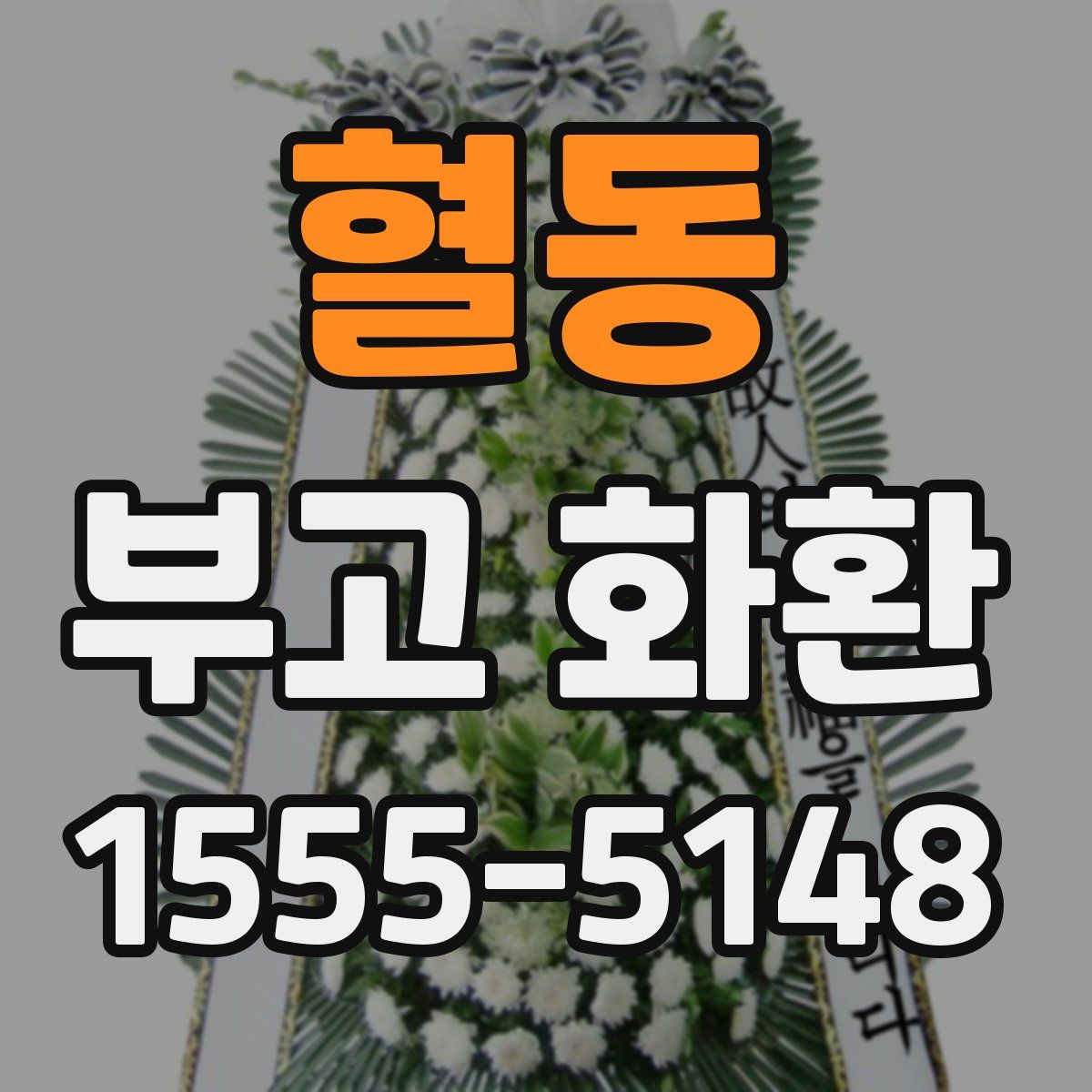 혈동 부고 화환