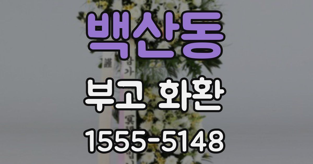 백산동 부고 화환