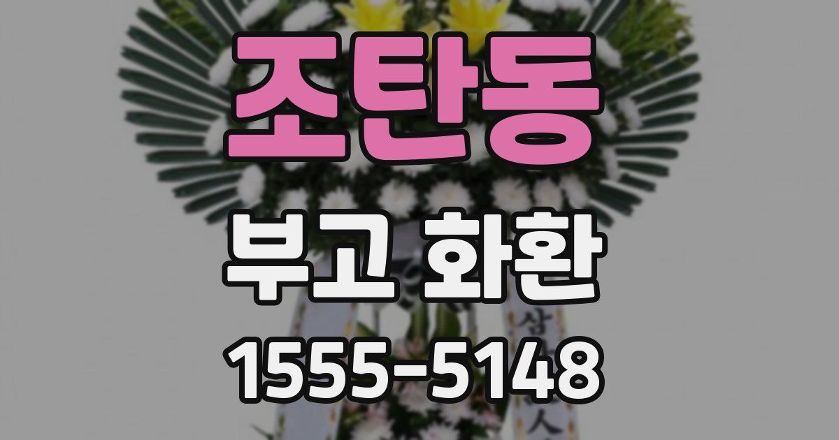 조탄동 부고 화환