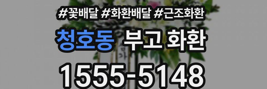 청호동 부고 화환
