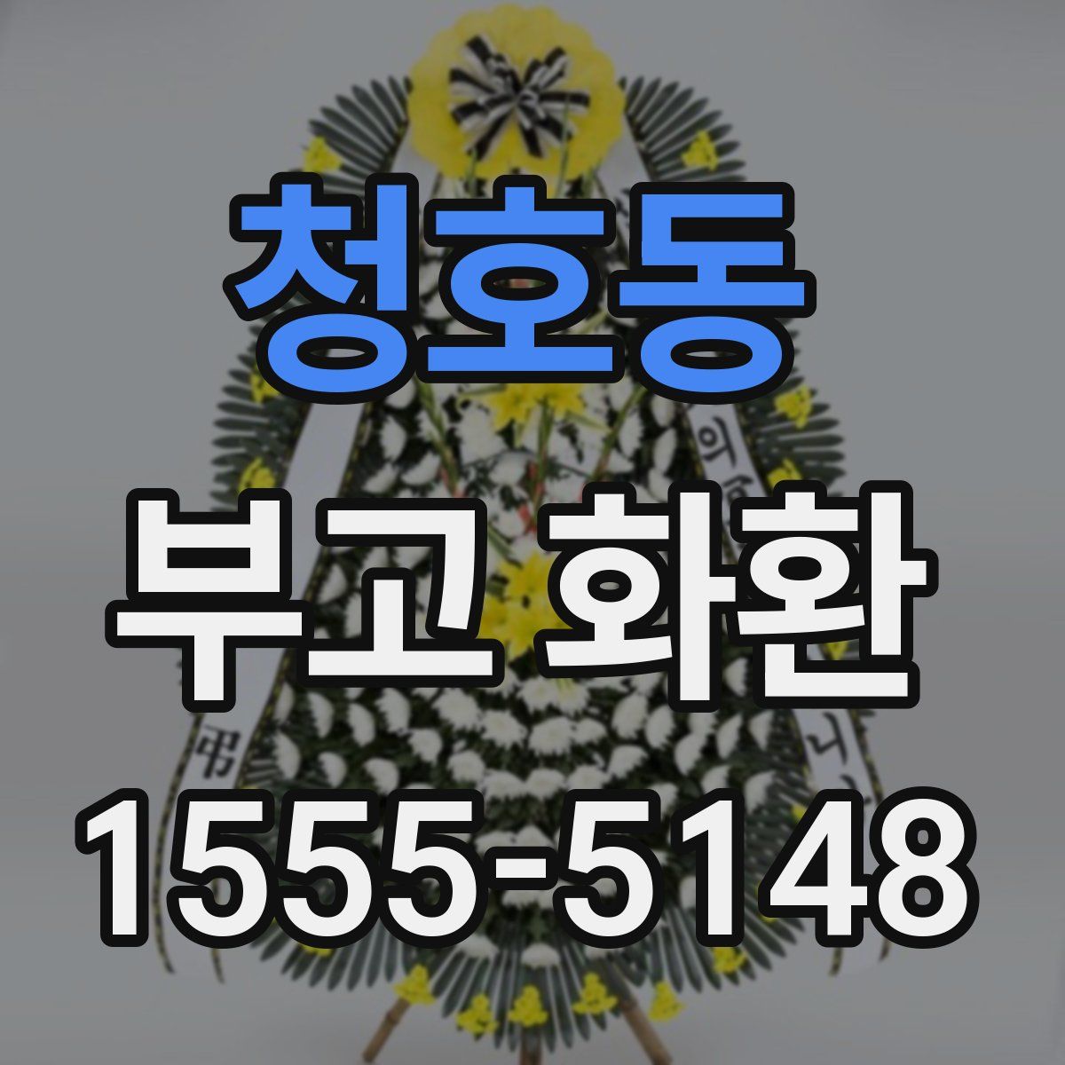 청호동 부고 화환