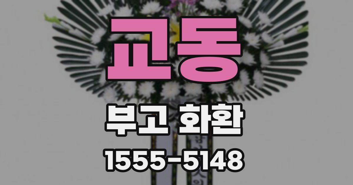 교동 부고 화환