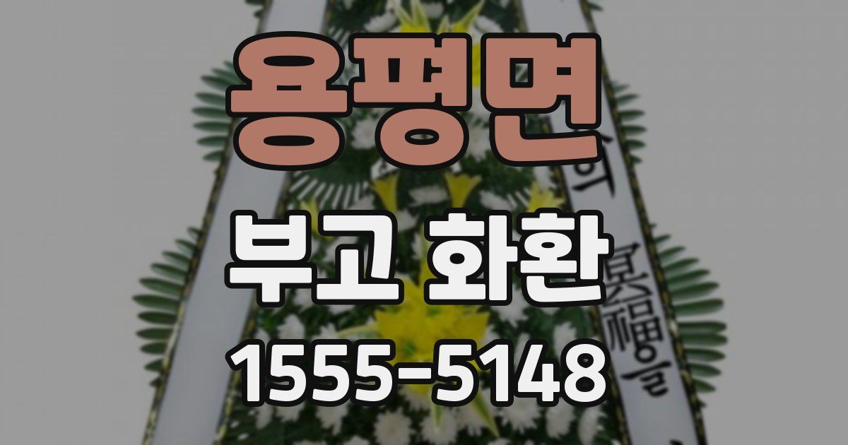 용평면 부고 화환