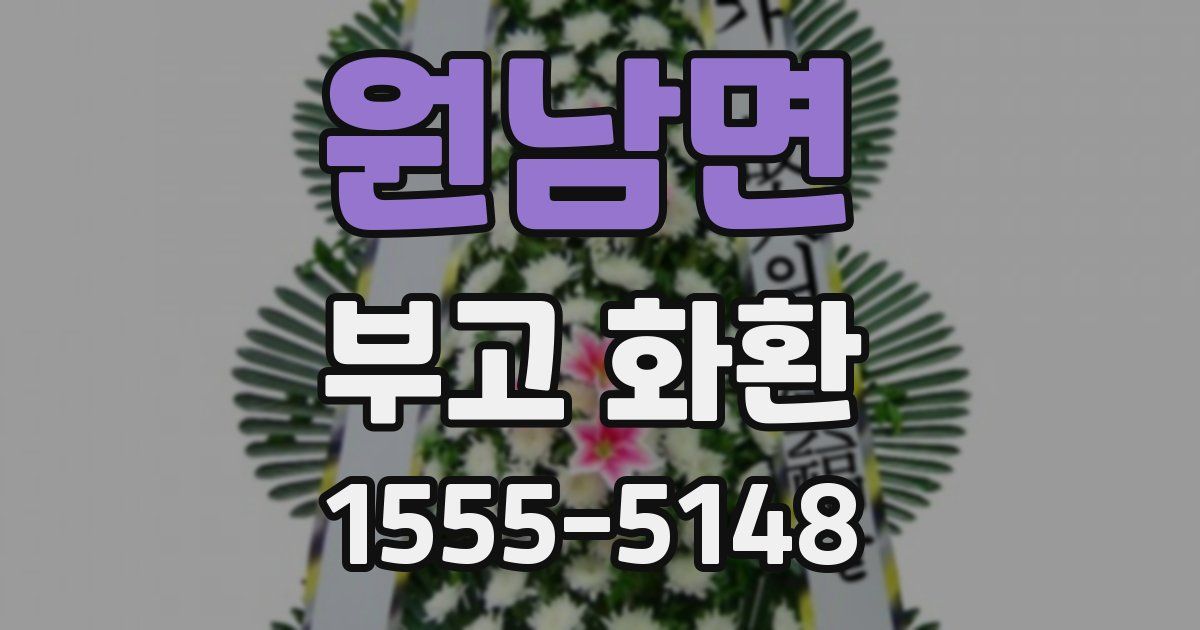 원남면 부고 화환