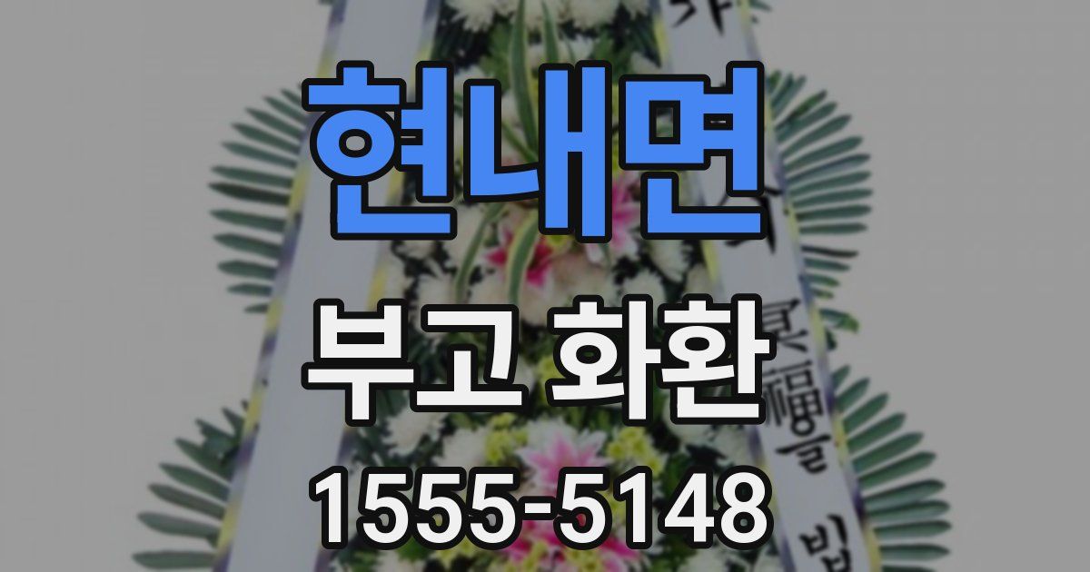 현내면 부고 화환