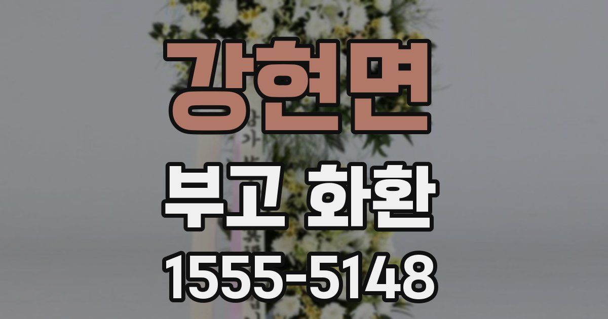 강현면 부고 화환