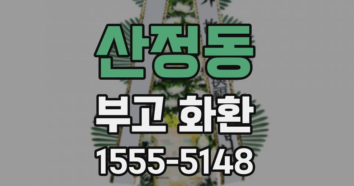 산정동 부고 화환
