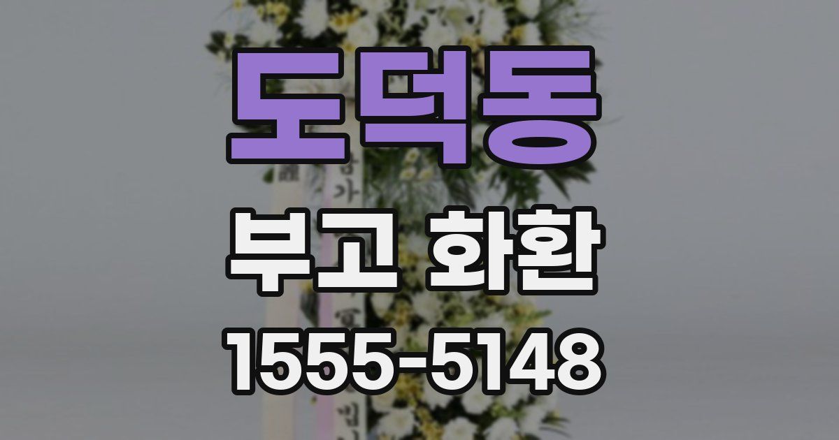 도덕동 부고 화환