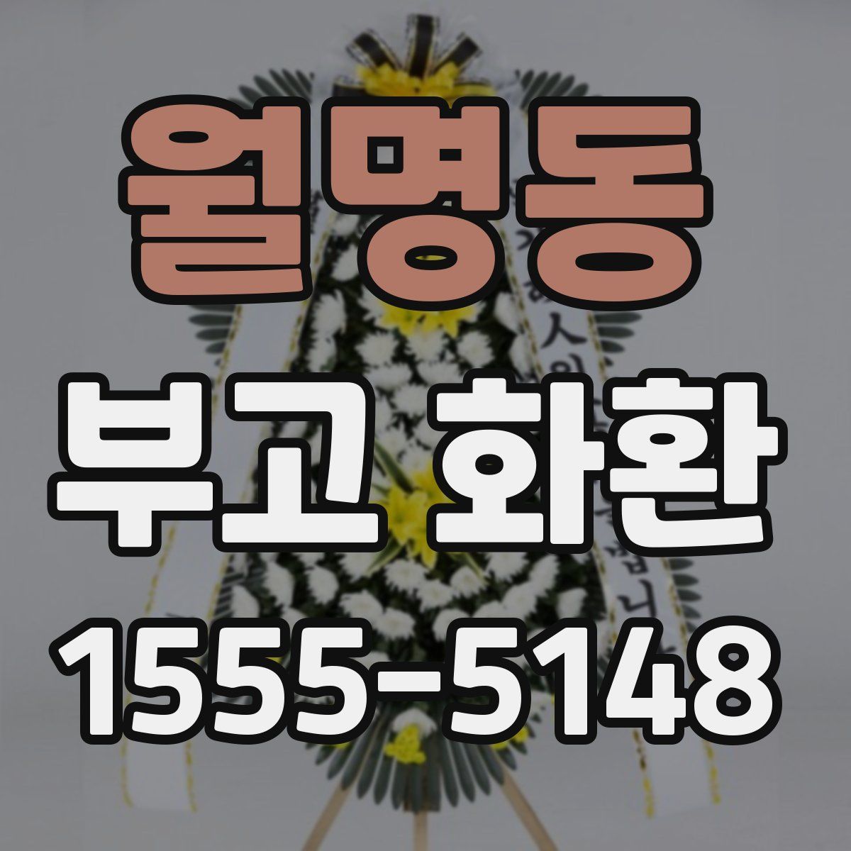 월명동 부고 화환