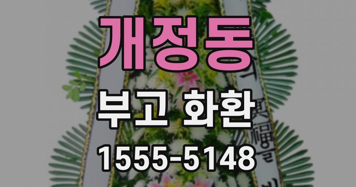 개정동 부고 화환