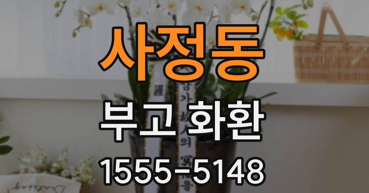 사정동 부고 화환