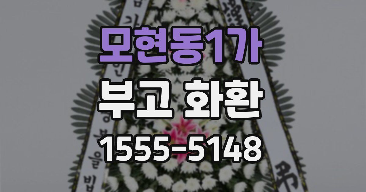 모현동1가 부고 화환
