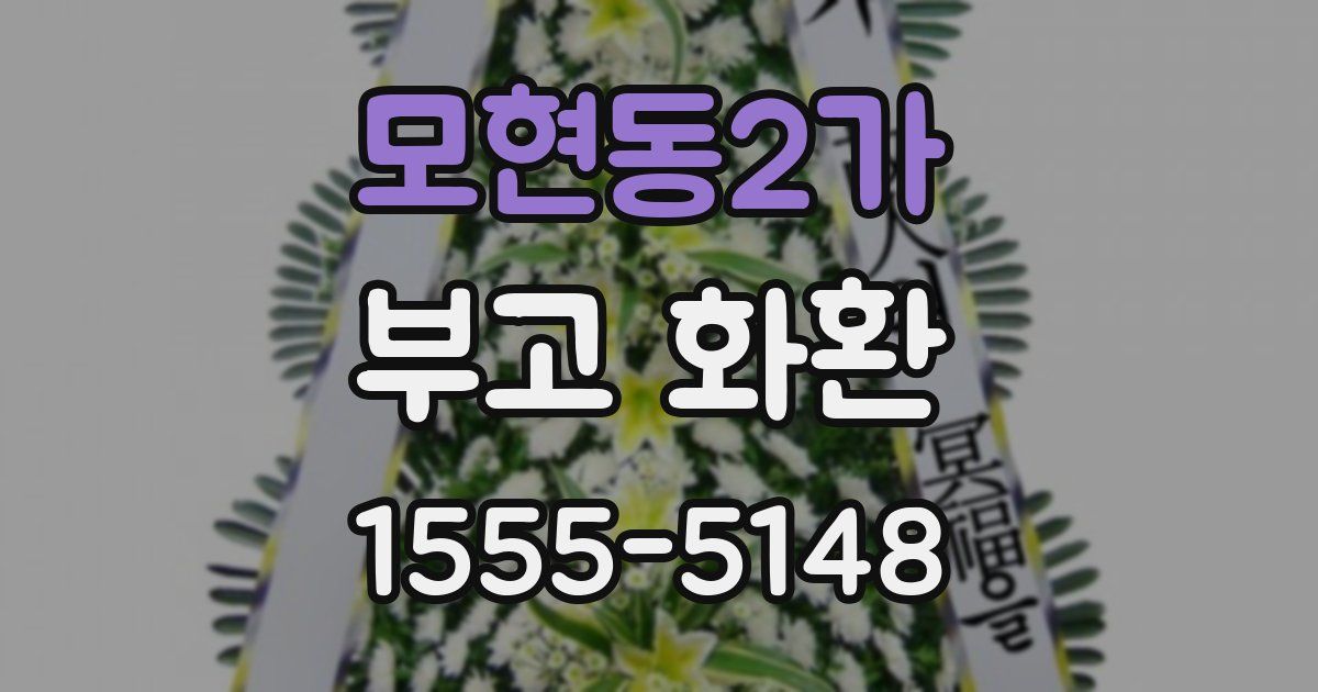 모현동2가 부고 화환
