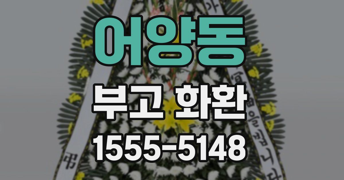 어양동 부고 화환