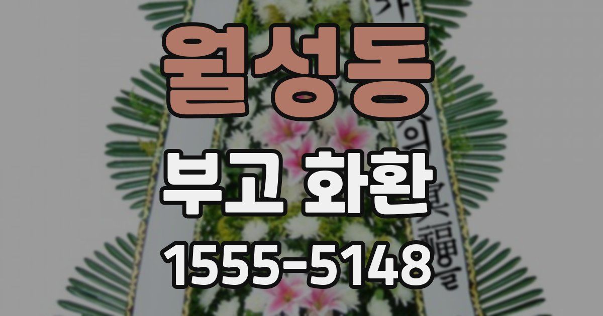 월성동 부고 화환