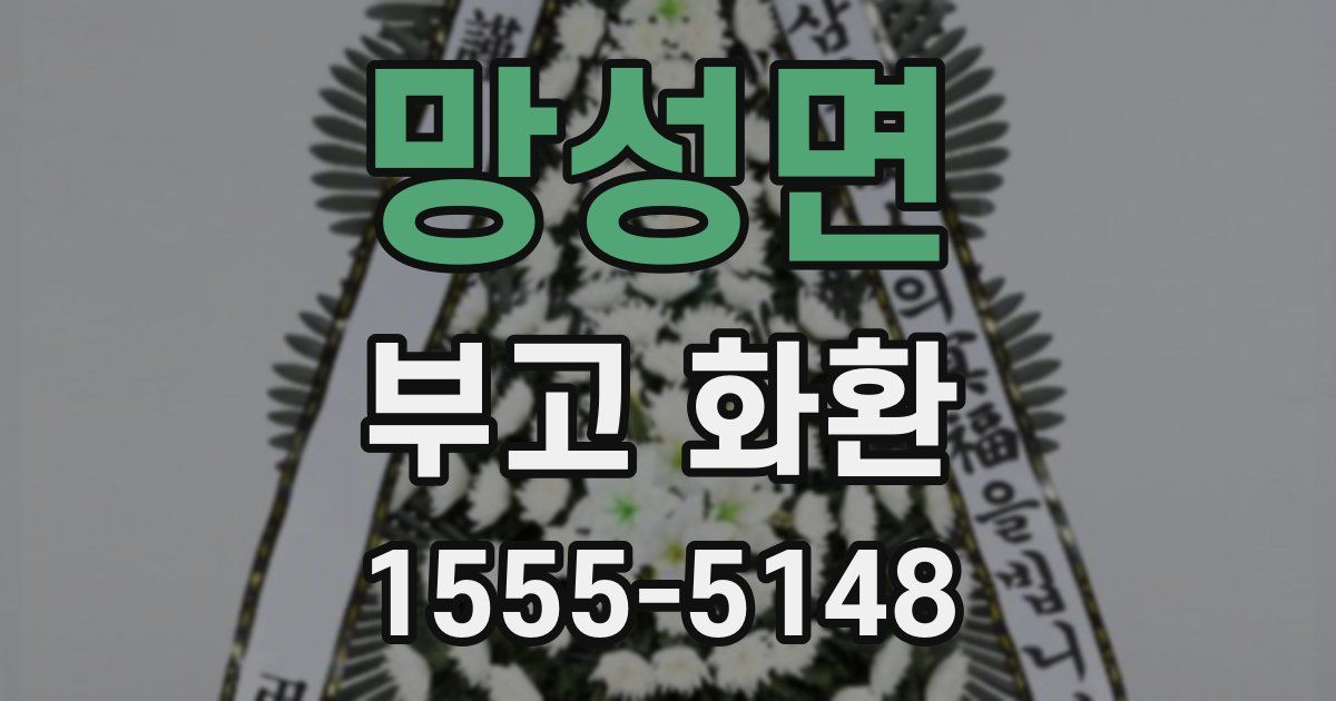 망성면 부고 화환