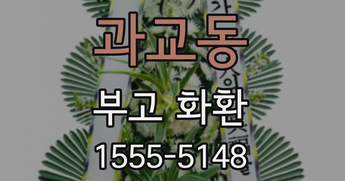 과교동 부고 화환