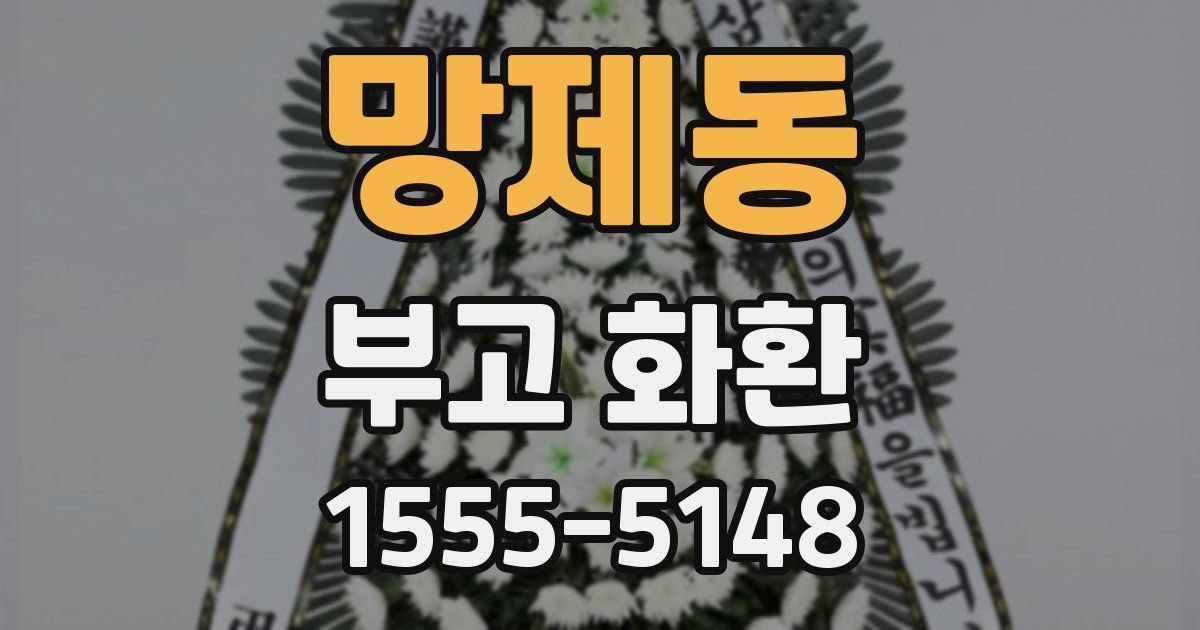망제동 부고 화환