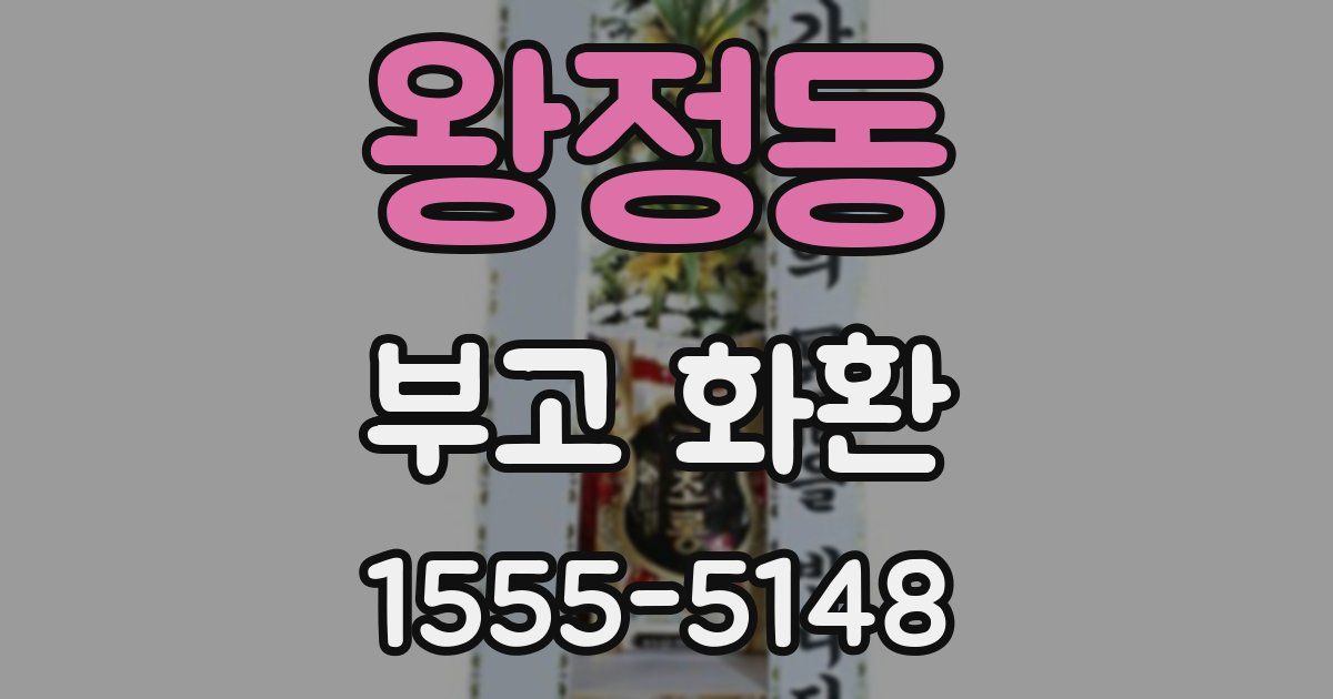 왕정동 부고 화환
