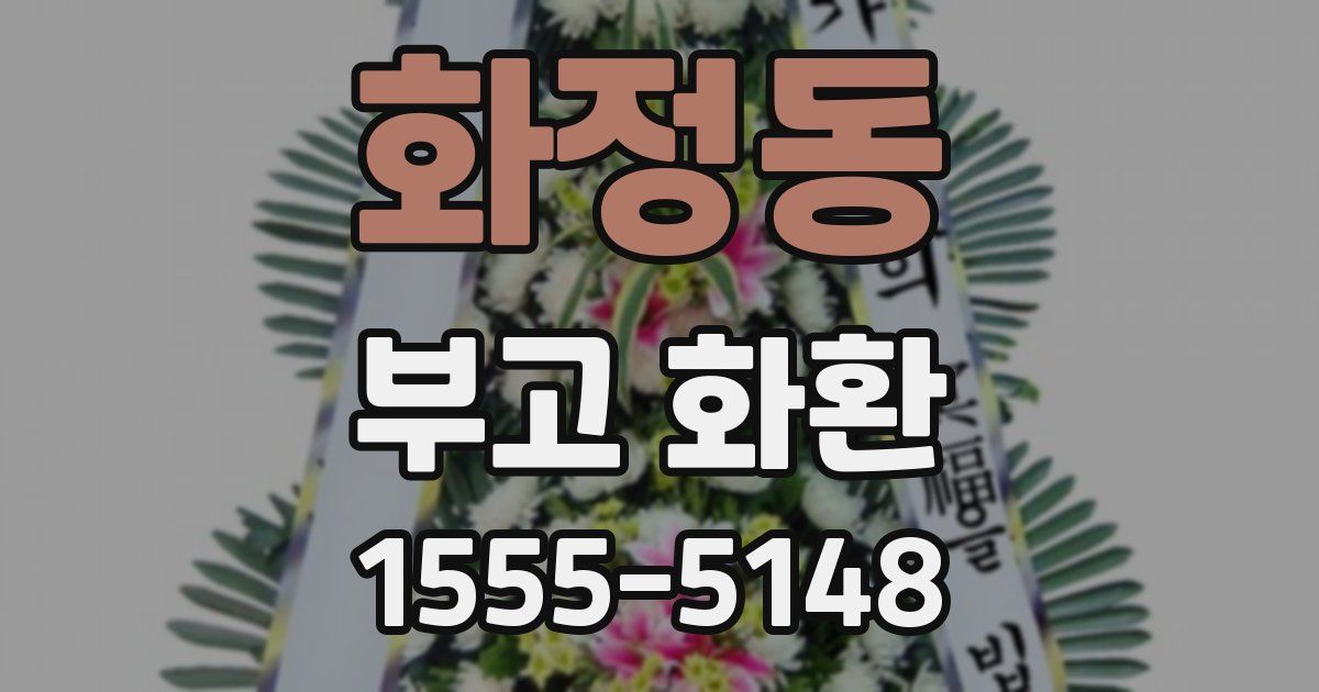 화정동 부고 화환