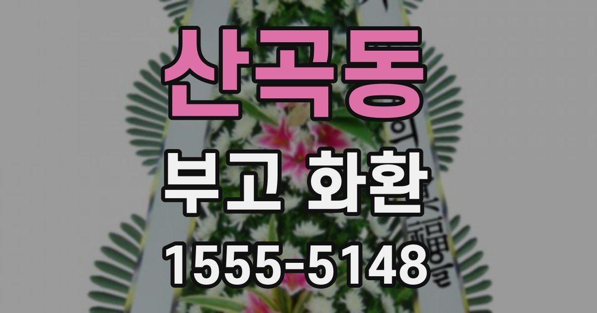 산곡동 부고 화환