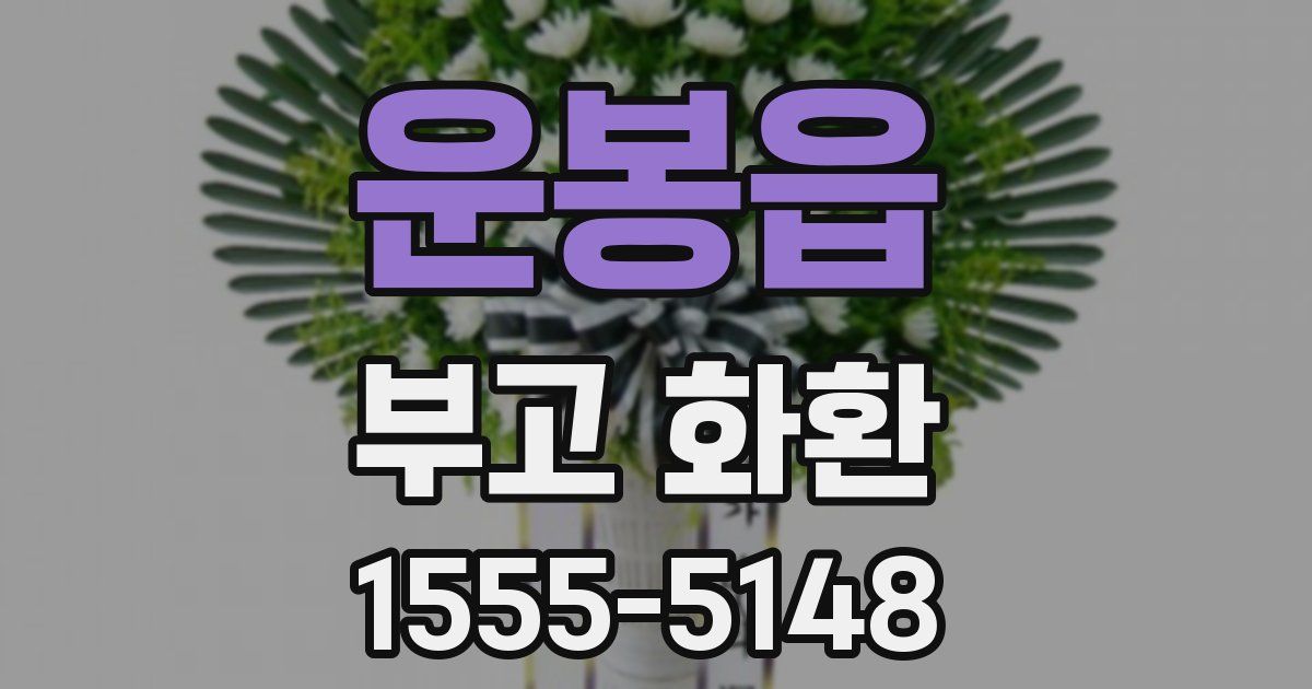 운봉읍 부고 화환