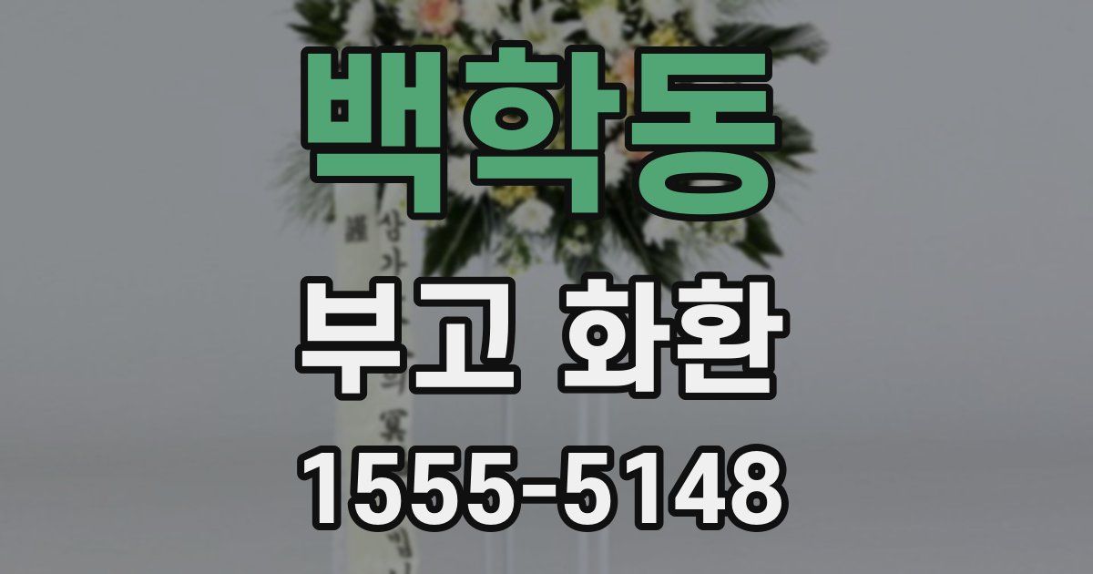 백학동 부고 화환