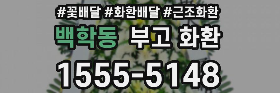 백학동 부고 화환