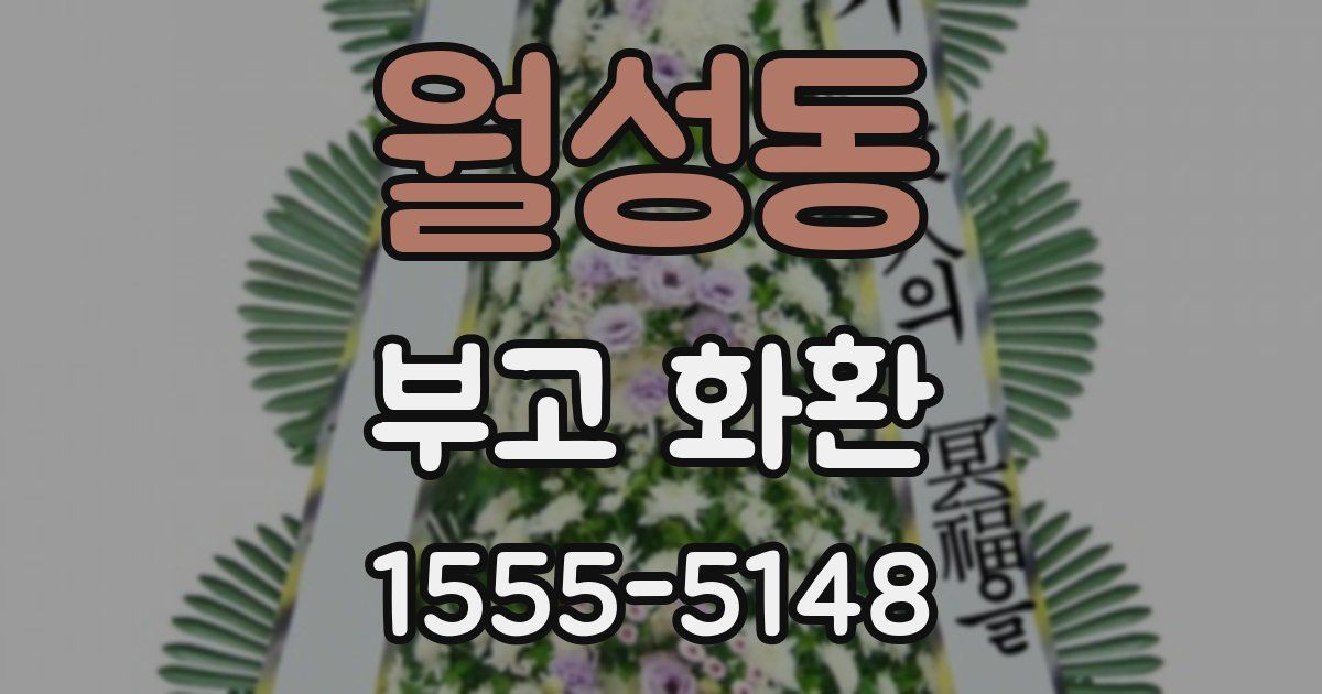 월성동 부고 화환