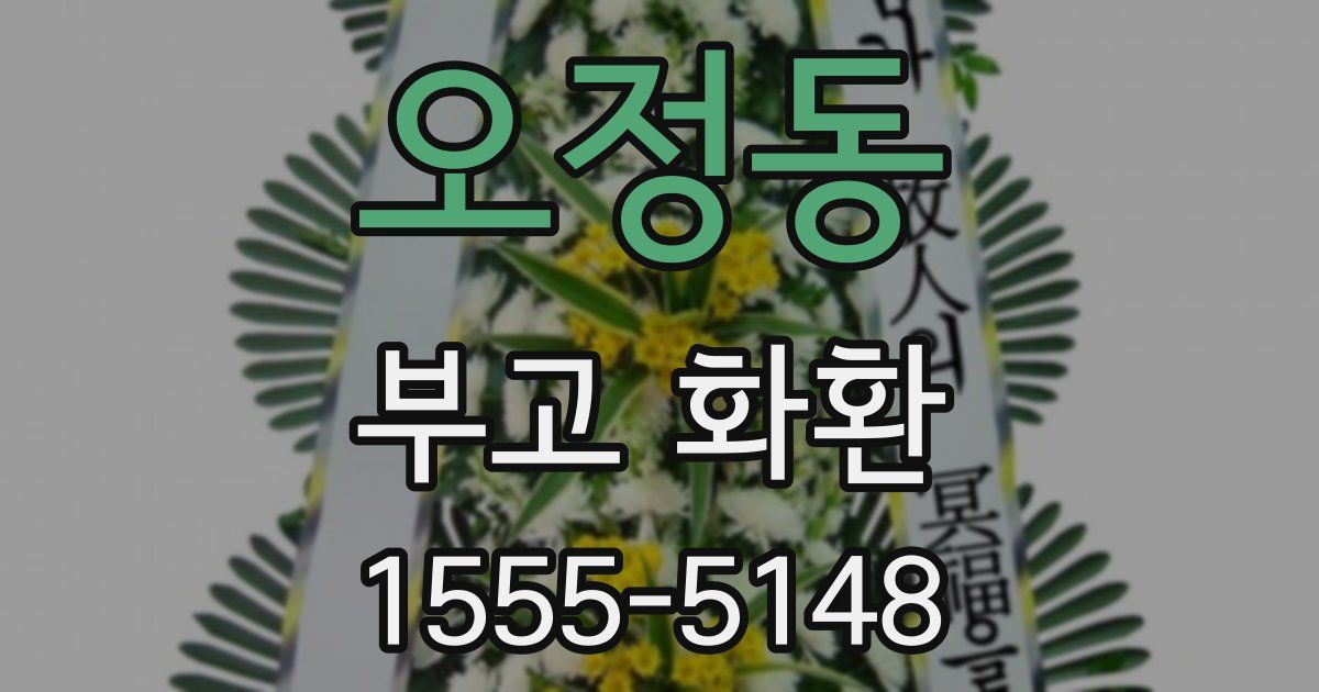 오정동 부고 화환