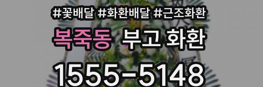 복죽동 부고 화환