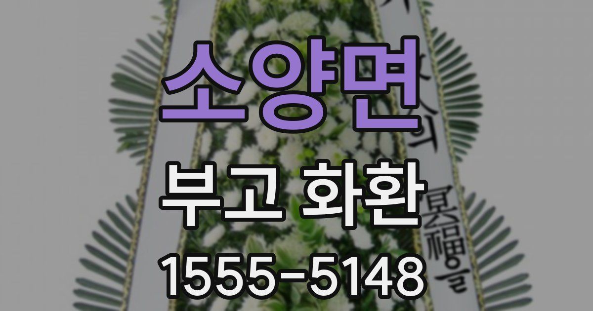 소양면 부고 화환