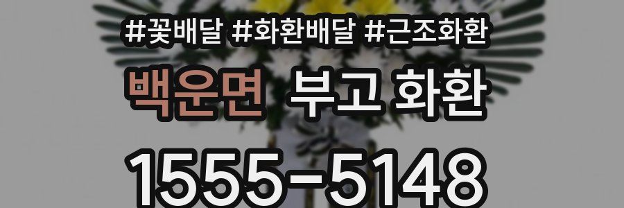 백운면 부고 화환