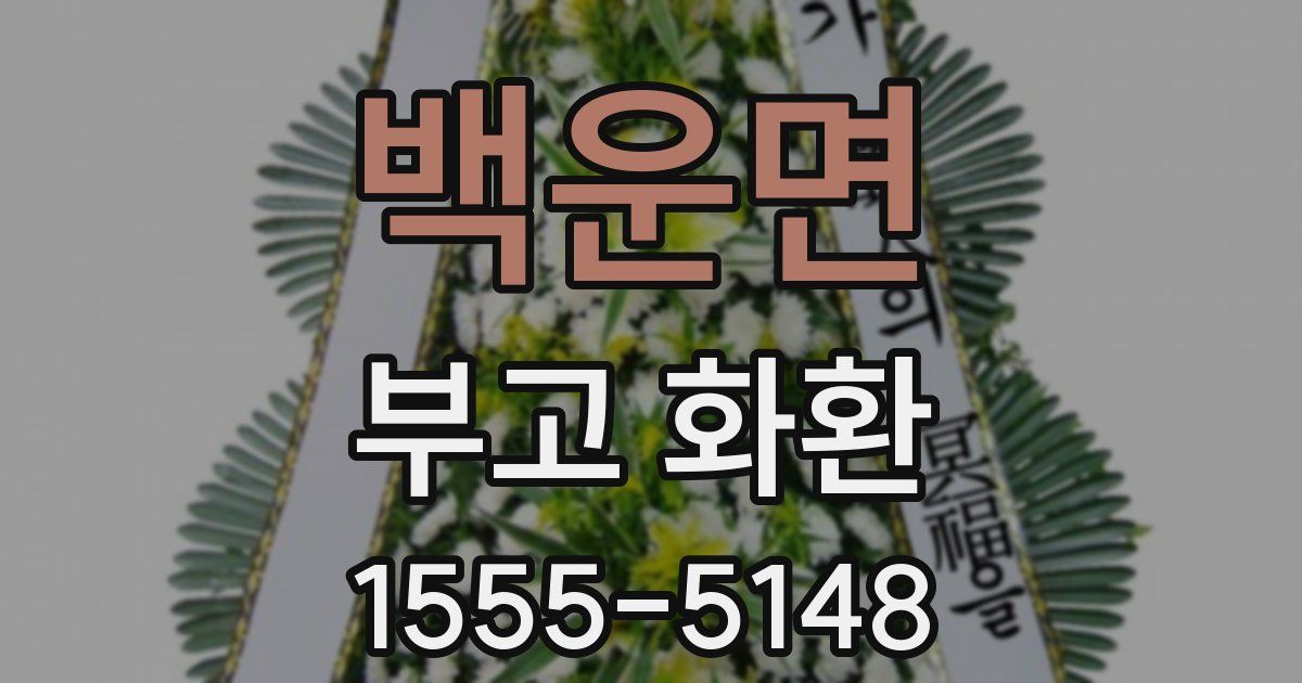 백운면 부고 화환