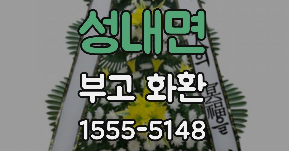 성내면 부고 화환