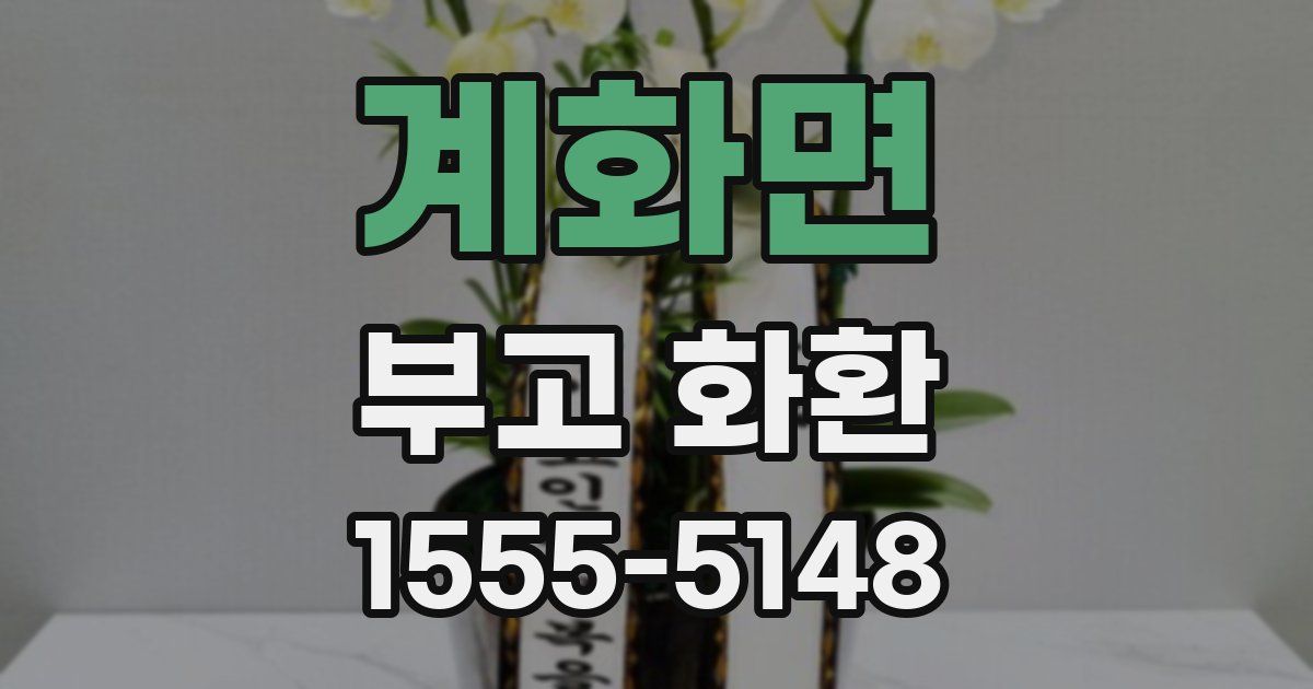 계화면 부고 화환