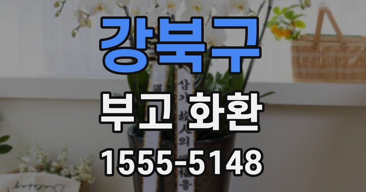 강북구 부고 화환