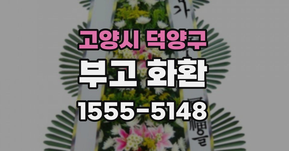 고양시 덕양구 부고 화환